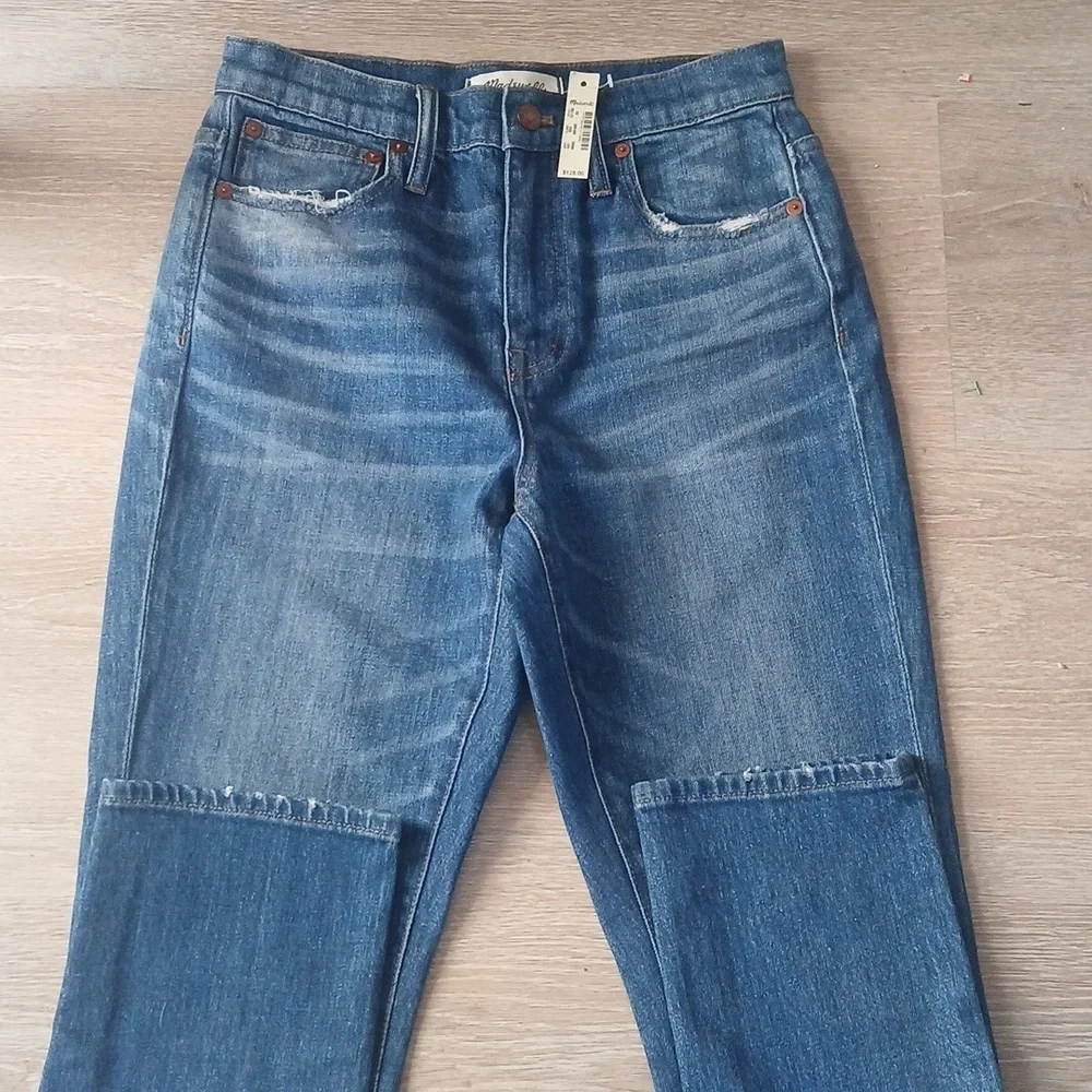 NEW Madewell Jeans Denim Distressed High Rise Slim Size 24 - Picture 4 of 11